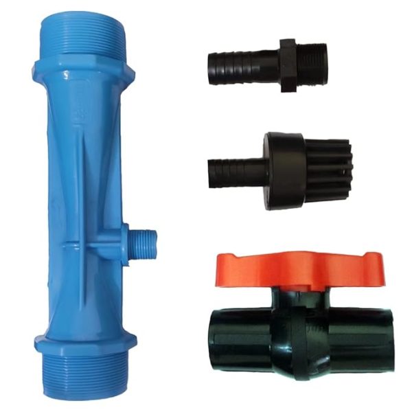 Plastic Venturi With Suction Assembly Rubber 20 mm, Size: 1", Fittings for 2 inch main pipe
